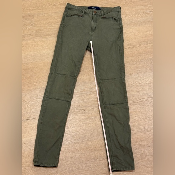 Boden Brighton Biker Skinny Jeans in Marsh Army Green Size 8 Olive Green Moto - Picture 2 of 9